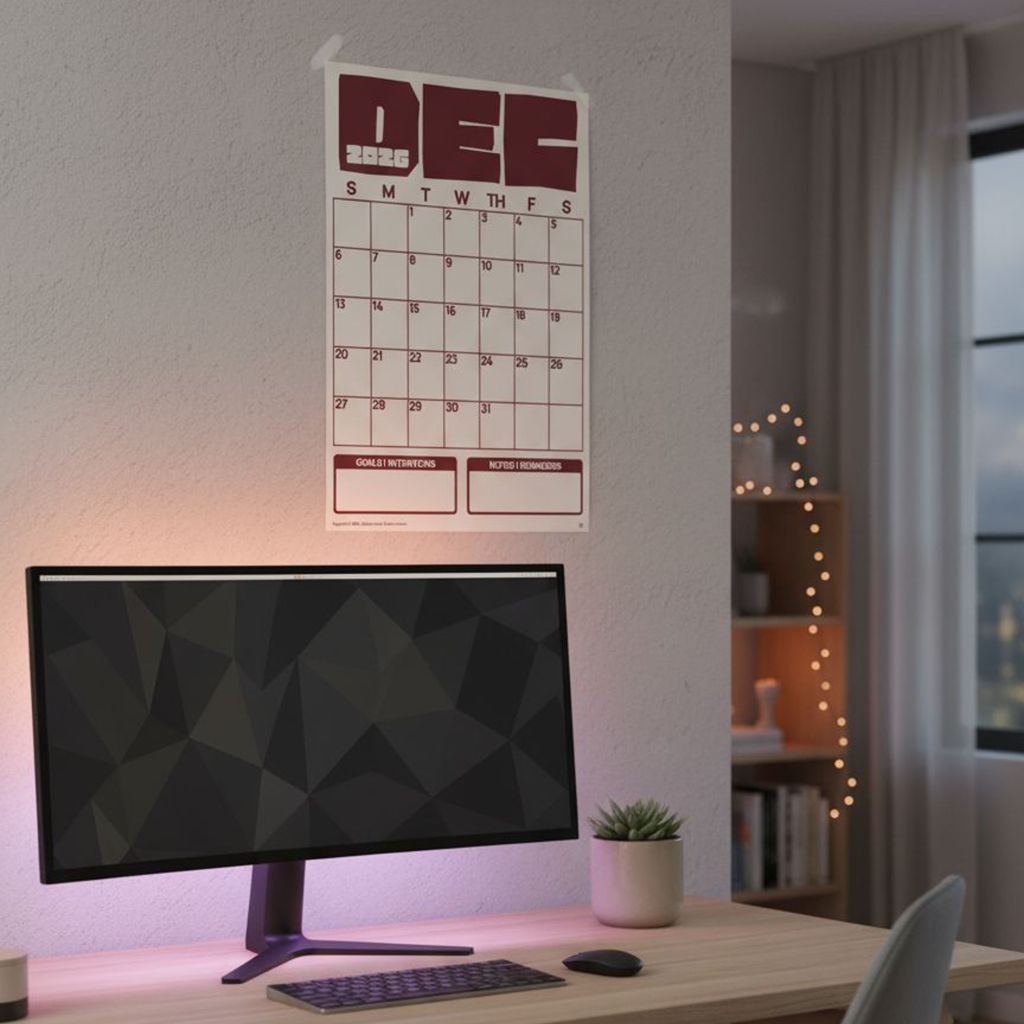 [PRINTED COPY] 2026 Monthly Minimalist Calendar, Desk Calendar, Wall Calendar, Pastel Colors