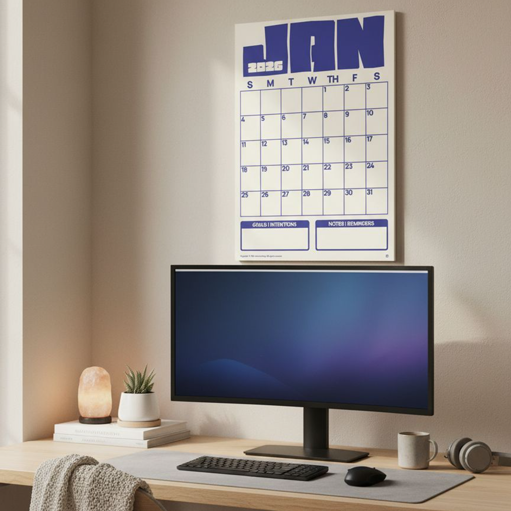 [PRINTED COPY] 2026 Monthly Minimalist Calendar, Desk Calendar, Wall Calendar, Pastel Colors