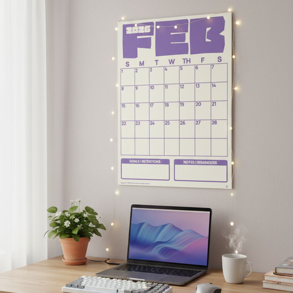 [PRINTED COPY] 2026 Monthly Minimalist Calendar, Desk Calendar, Wall Calendar, Pastel Colors