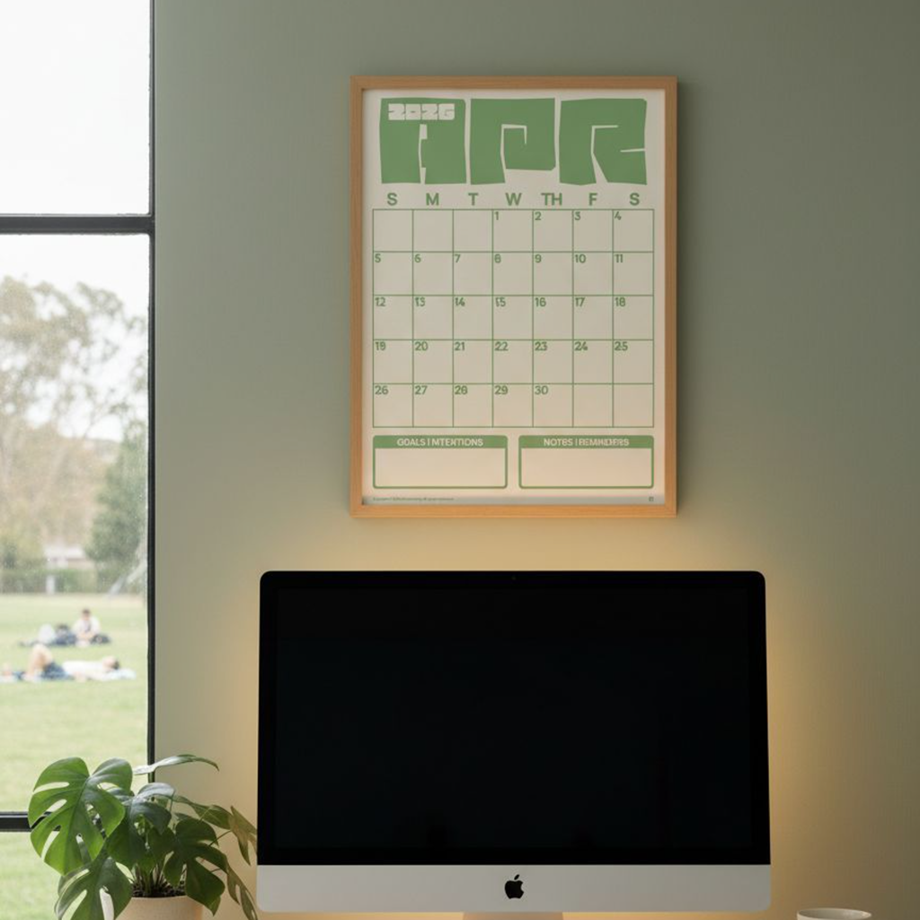 [PRINTED COPY] 2026 Monthly Minimalist Calendar, Desk Calendar, Wall Calendar, Pastel Colors