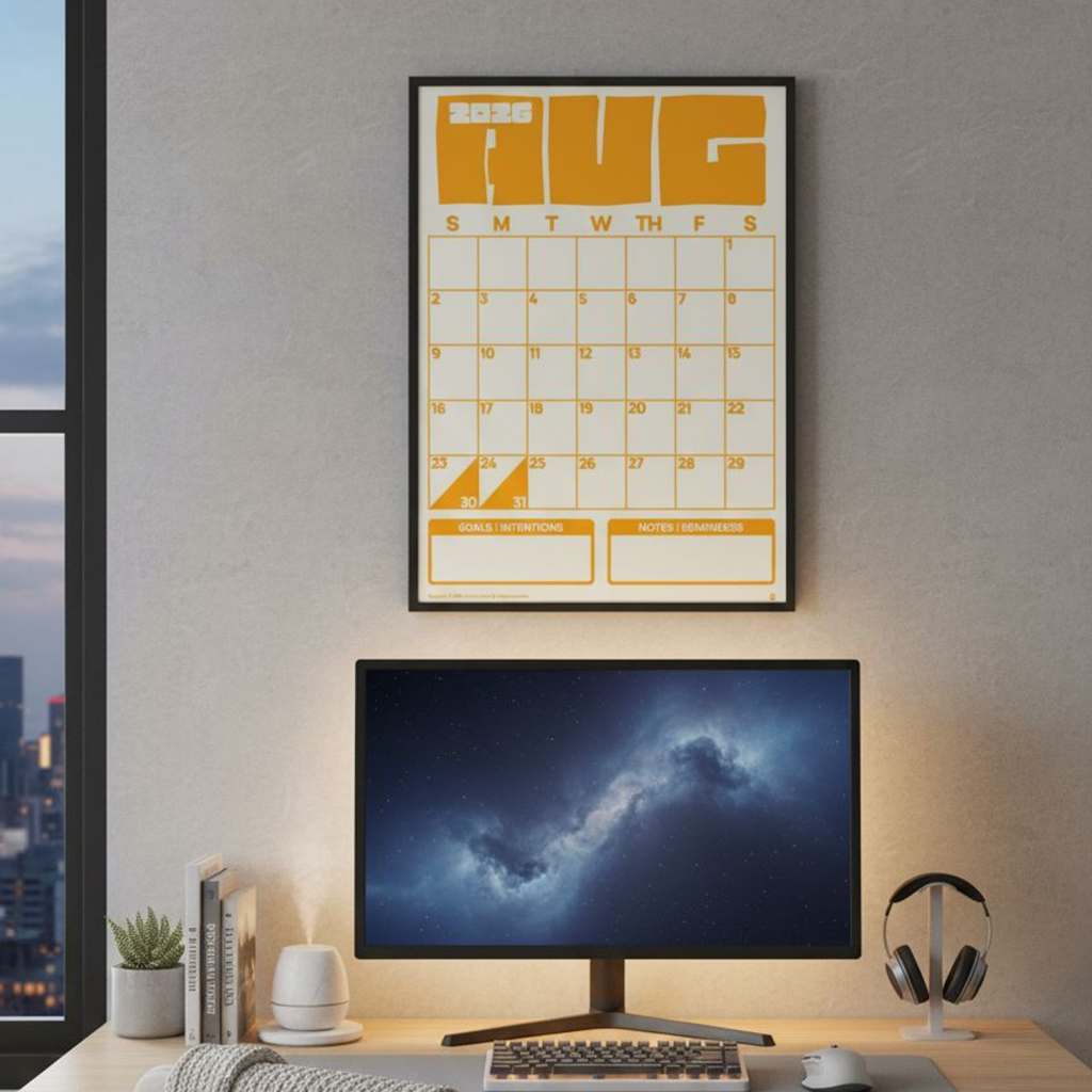 [PRINTED COPY] 2026 Monthly Minimalist Calendar, Desk Calendar, Wall Calendar, Pastel Colors