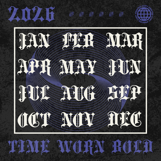 [PRINTED COPY] 2026 Premium Black Monthly Wall Calendar – Gothic Bold Design, Poster Type
