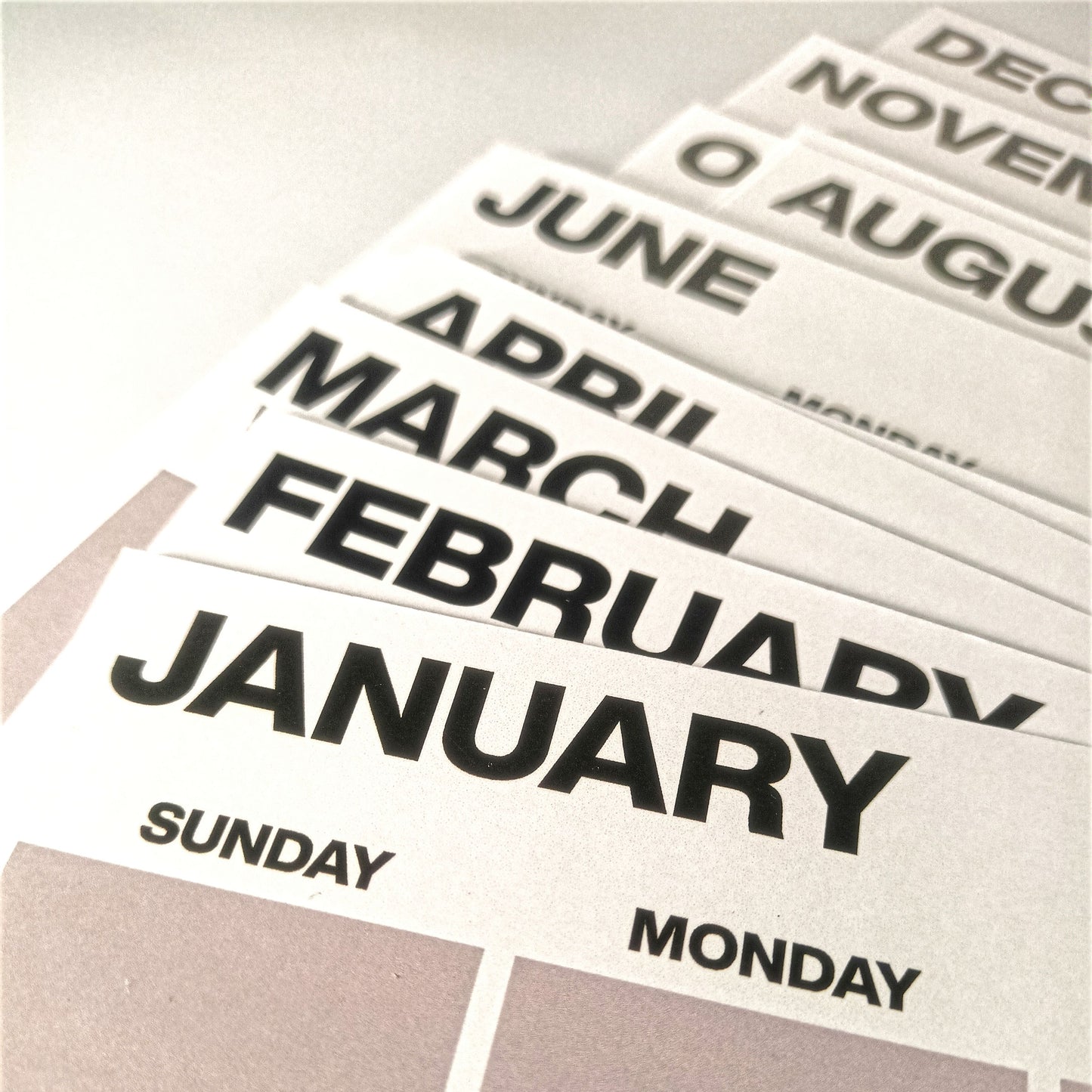 [Printed Copy] 2026 Quarterly Schedule Wall Calendar Landscape | Minimalist Design Poster Type