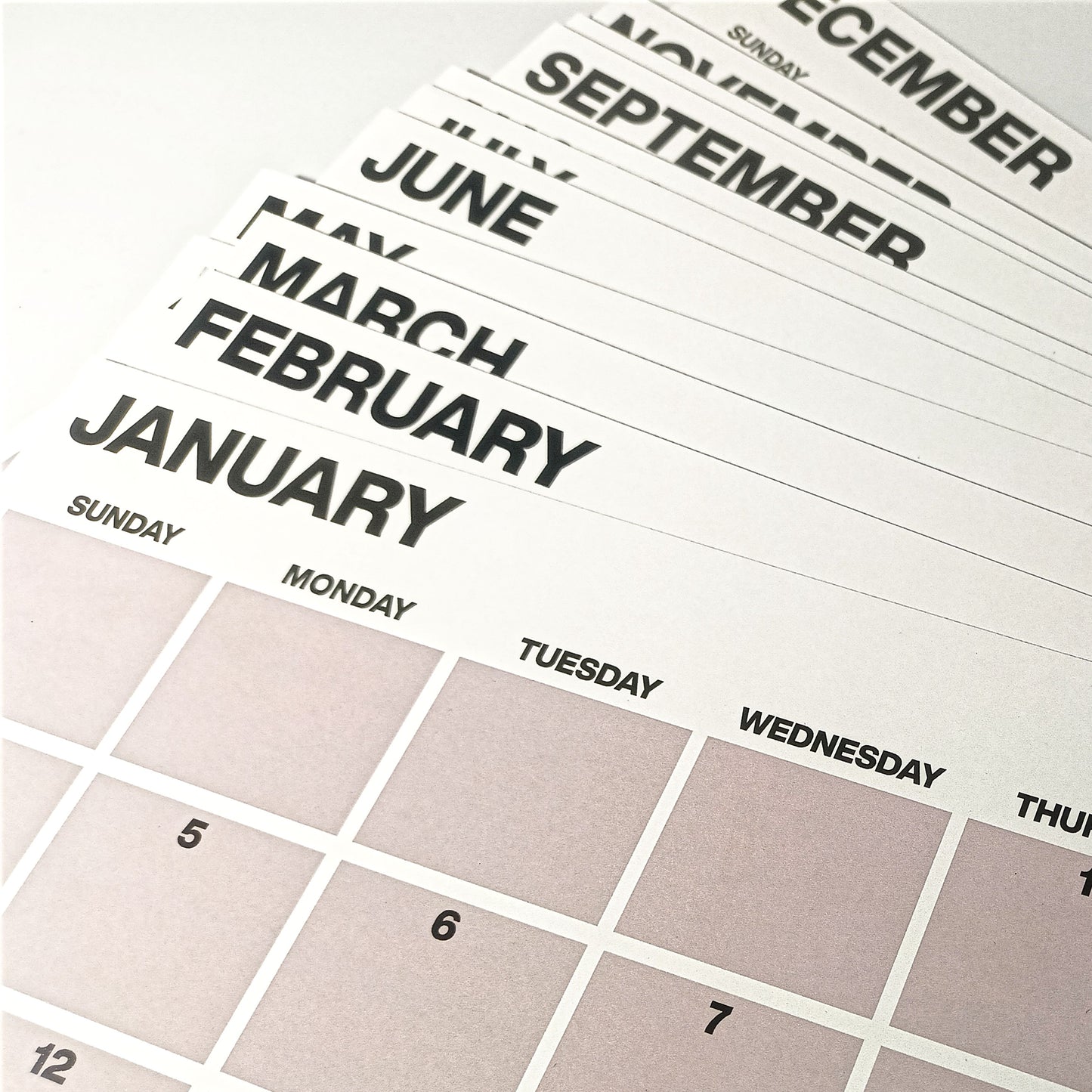 [Printed Copy] 2026 Quarterly Schedule Wall Calendar Landscape | Minimalist Design Poster Type