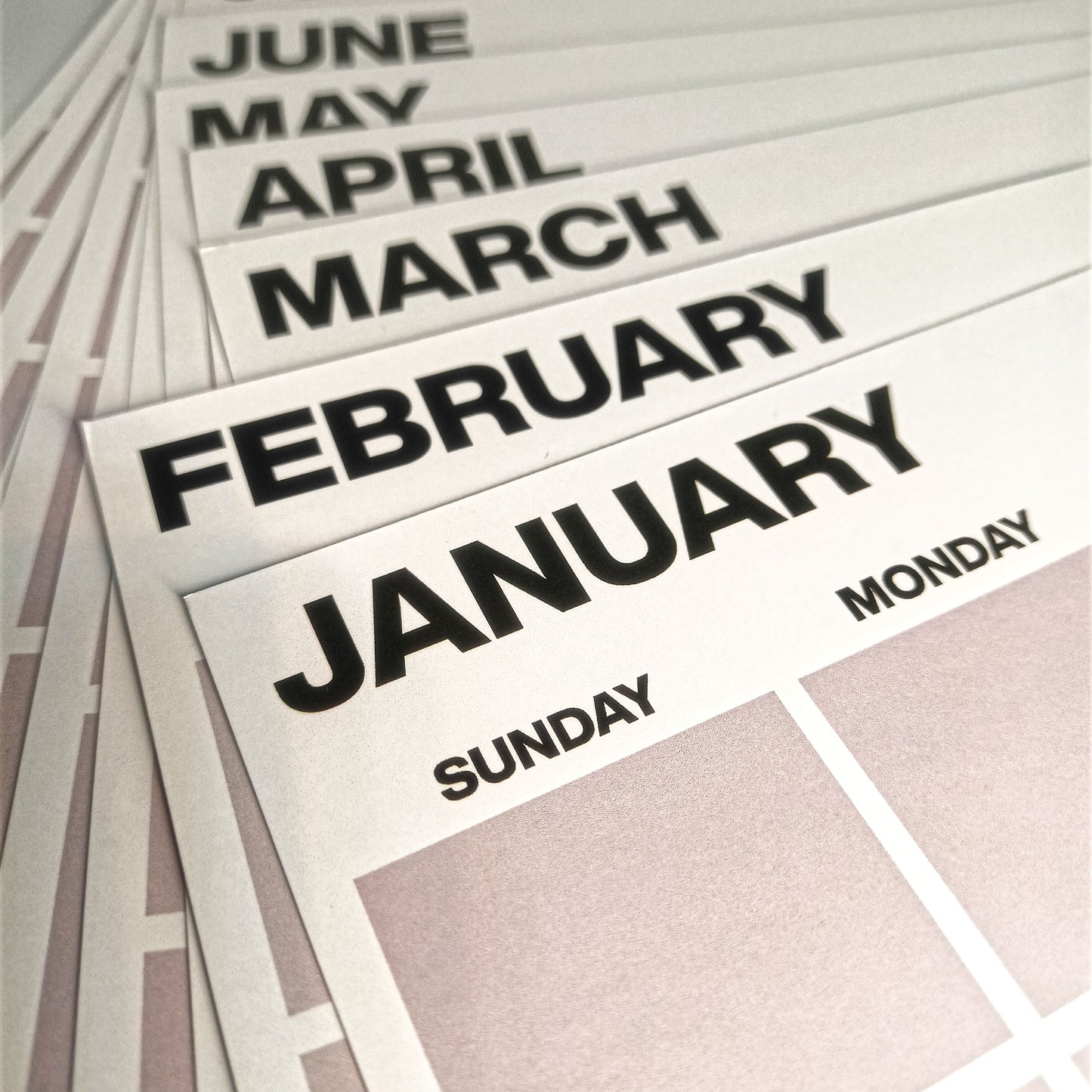 [Printed Copy] 2026 Quarterly Schedule Wall Calendar Landscape | Minimalist Design Poster Type