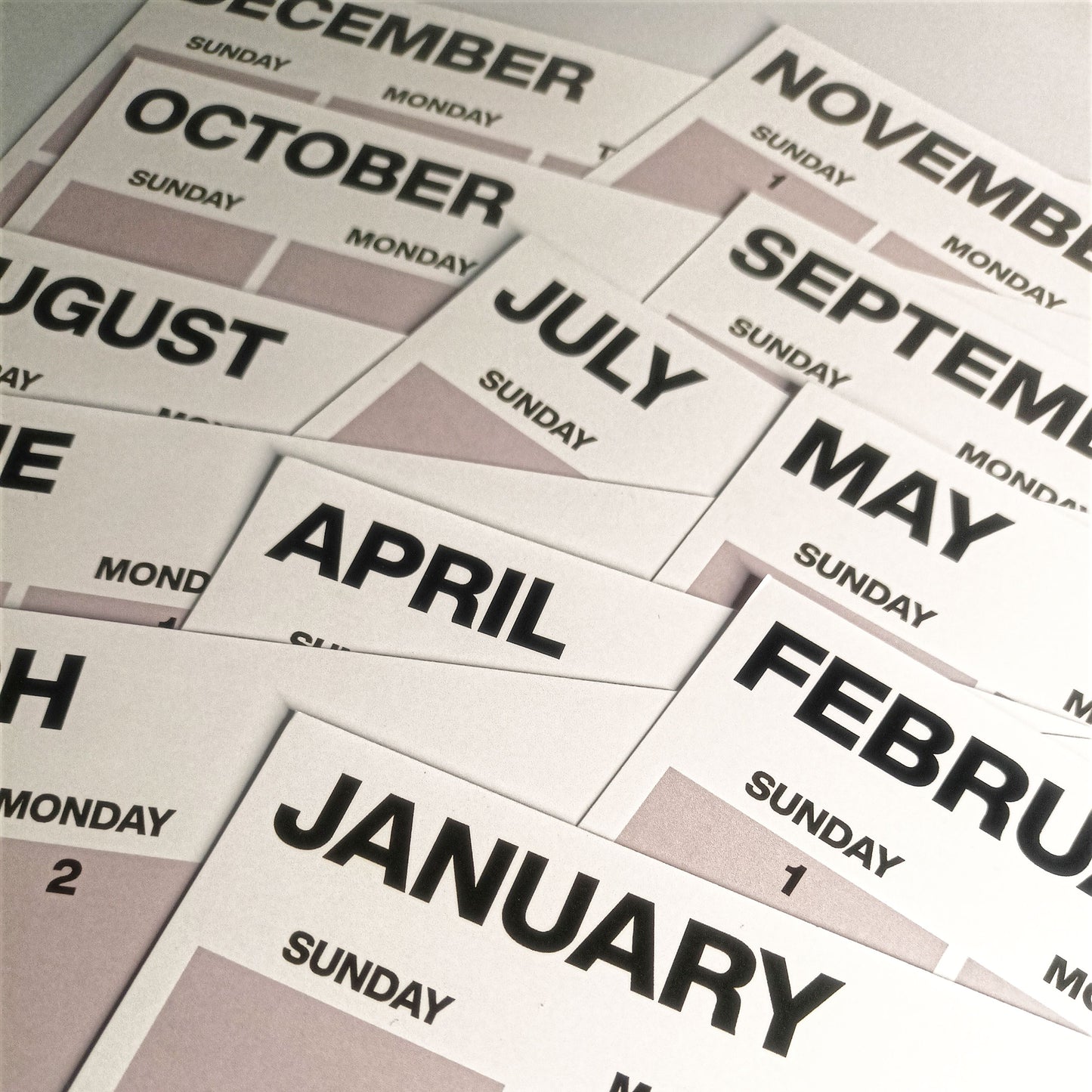 [Printed Copy] 2026 Quarterly Schedule Wall Calendar Landscape | Minimalist Design Poster Type