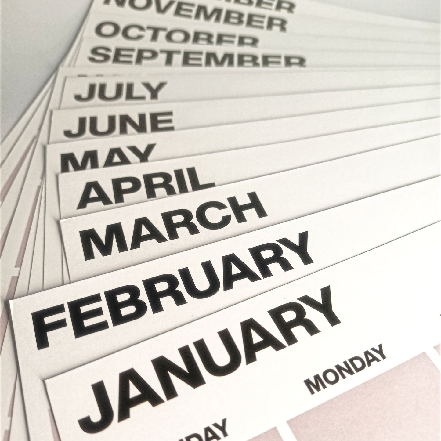 [Printed Copy] 2026 Quarterly Schedule Wall Calendar Landscape | Minimalist Design Poster Type