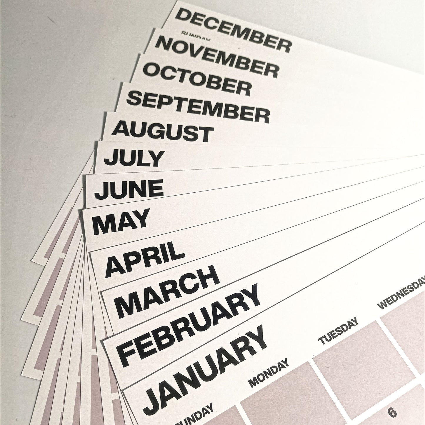 [Printed Copy] 2026 Quarterly Schedule Wall Calendar Landscape | Minimalist Design Poster Type