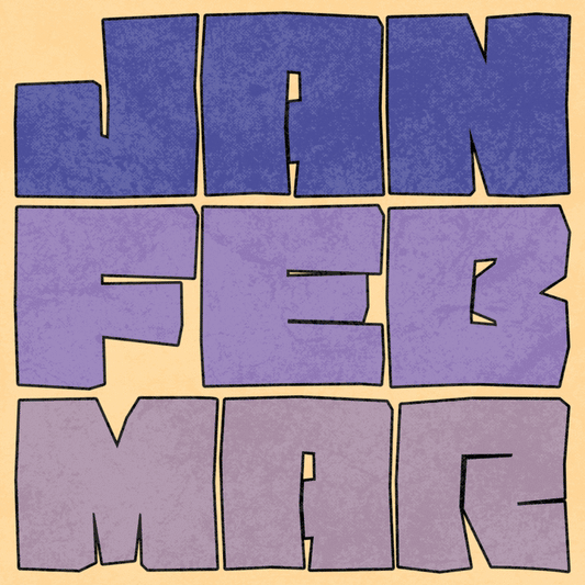 [Digital Copy] 2026 Monthly Minimalist Wall Calendar (4 Quarters), Poster type, Pastel Colors