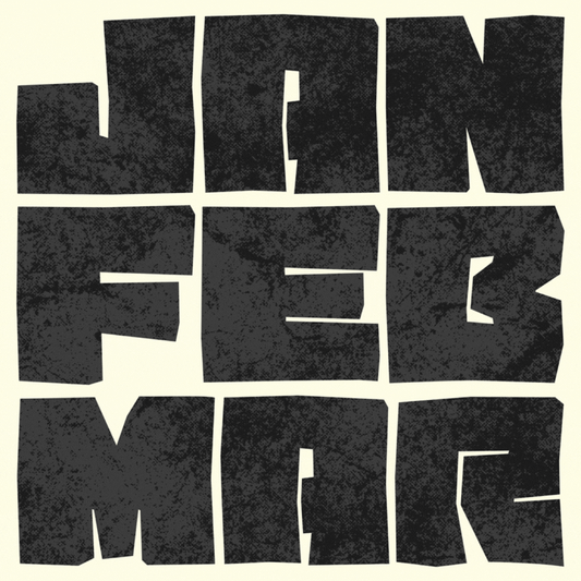 [Digital Copy] 2026 Monthly Wall Calendar, Poster Type, Neutral Colors Black/Off-White